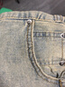 逐梦颜牛仔裤高街男黄泥染布水洗欧美做旧直筒裤子vibe国潮情侣长裤子潮 196-1【图色弹力款】 XL 实拍图