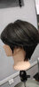 名发轩美发头模全真发学徒练手理发店假人头模特头剪发头模可烫染吹造型 12英寸【短发】黑色系 小支架+2个鳄鱼夹 实拍图