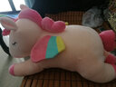 佩佩龙 可爱独角兽公仔抱枕毛绒玩具玩偶布娃娃女孩儿童生日礼物送女友 粉红色 50厘米 实拍图