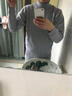 望了型毛衣男高领2024秋冬季针织衫男士韩版加绒加厚保暖修身打底衫男生 黑色加绒+灰色加绒(2件装) L【体重100-120斤】 实拍图