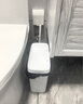 SP SAUCE日本窄缝垃圾桶按压带盖夹缝厨房客厅卧室卫生间厕所筒纸篓加1卷垃圾袋 窄缝垃圾桶 小号 实拍图