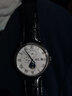 罗宾尼【品质严选】品牌手表男士全自动机械表防水商务休闲腕表2024新款 银壳白面皮带款 实拍图