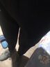 杉努（SHANNU）裤子男春秋季夏款宽松运动大码纯色棉质休闲学生束脚抽绳卫长裤 7710JR黑色（螺纹口）-加绒 L （建议115-130斤） 实拍图
