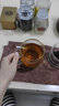 天喜（TIANXI）玻璃杯双层办公泡茶玻璃带盖过滤茶水分离杯耐热防烫水杯子  加厚腰鼓三件杯480ml 实拍图
