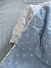 富安娜儿童夏凉空调被子纯棉可水洗 宿舍单人夏季薄纤维被芯约2.5-3.6斤 夏被【纯棉透气+抑菌】波点蓝 203x229cm 实拍图