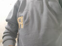 浪古 LAWKUL加绒卫衣男秋冬季衣服长袖t恤厚保暖冬款无帽春秋季奥粒绒打底衫 灰色 XL 实拍图