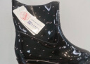 回力雨鞋女士款时尚雨靴水鞋水靴户外防水不易滑耐磨舒适HL523粉点黑38码 实拍图
