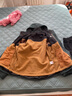 骆驼（CAMEL）三防冲锋衣户外登山服防风防水防污三合一运动外套 AD12263514X，抓绒内胆橄榄黑男 XXL 实拍图