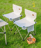 TANXIANZHE探险者户外折叠椅钓鱼椅小凳子露营椅子野餐椅子便捷式折叠小马扎 大号米白折叠椅*2 实拍图