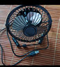 登谷 usb桌面风扇 插电小风扇学生宿舍 铁艺办公桌迷你电风扇批发 4寸黑色【新款无脚垫】 实拍图