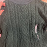 无印良品 MUJI 女式 阿兰图案 高领毛衣 长袖针织衫女款冬季W9AA874 绿色 M (160/84A) 实拍图