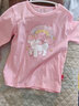 真维斯（Jeanswest）儿童长袖t恤纯棉女童春秋中大童秋装打底衫宽松可爱上衣女孩童装 粉 粉粉独角 140 cm 实拍图