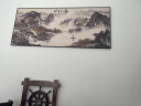 酣墨香客厅装饰画新中式挂画山水画办公室画沙发背景画风景画靠山图壁画 AM101【海纳百川】 230x100cm—无玻璃无背板设计 [黑框】+经典油画布画芯质感视觉 实拍图