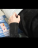 奈加图 冬季高领毛衣男2022年新款潮流大码宽松情侣休闲针织衫慵懒外穿 高纯色黑色毛衣 L (105-120斤) 实拍图