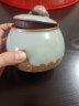 悟茶事 哥窑陶瓷茶叶罐密封罐大小号家用茶叶储存罐中式茶叶盒存茶罐 素色款 实拍图