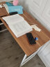 木以成居电脑桌台式 双层书房书桌书架组合简约办公家用写字桌子苹果木色 实拍图