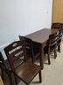 南之安 (顺丰速发)餐桌全实木餐桌椅组合6人长方小户型简约橡胶木长方桌 胡桃色 1.2m *0.7 一桌6椅全实木 实拍图