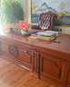 忠胜办公家具老板桌办公桌总裁办公家具大班台经理桌高档中式大气船舵领航者 3.27米班台+侧柜+活动柜 实拍图