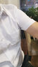 佐马仕短袖衬衫男修身抗皱冰丝夏季男士白衬衫短袖职业大码免烫衬衣男 DX2663白色斜纹 42 /3XL（150-165斤） 实拍图