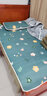 红豆凉席夏天2025新款冰丝藤席竹席草席夏季空调软席子a类冬夏两用 欢乐熊-薄雾蓝【可机洗 加厚款】 1.2mx2.0米丨床单款丨贈枕套*1 实拍图