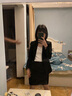 简蜓职业装女装套装新款时尚春秋气质女士西服工作服西装面试正装工装 黑西装+半裙 S 实拍图