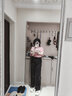 朵迪雅尚宽松直筒牛仔裤女新款交叉高腰设计感百搭学生休闲阔腿拖地裤子女 黑灰色 L 实拍图