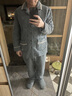 从心纯棉睡衣男秋冬季夹棉加厚保暖家居服男士睡衣长袖空气棉夹层套装 A 2505 M 身高165-170重100-120斤 实拍图