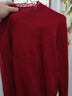 欧莎（OSA）红色套头毛衣2025年新款女秋冬宽松外穿半高领打底衫内搭上衣 大红A M 实拍图