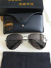 砾石情侣偏光太阳镜 圆框炫彩时尚墨镜 细腿男女蛤蟆眼镜 可定制近视眼镜 枪框黑灰片（偏光） 实拍图