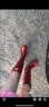 HUNTER户外女鞋雨鞋惠灵顿亮面防水靴子防滑长筒靴女骑士靴女靴 军红色/MLR 37 晒单实拍图