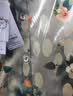 鎏英妈妈装夏季薄款短袖衬衫中老年女装宽松大码印花开衫透气衬衣套装 绿色（上衣+裤子） 2XL 建议105-120斤 实拍图
