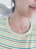 meluxe美奈 18K金akoya天然海水珍珠项链吊坠女路路通锁骨链 生日礼物 【Akoya/天女级别】7-7.5mm 18K金链 实拍图