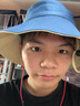春景步雨双面戴渔夫帽男女夏季韩版学生百搭时尚潮流遮阳防晒圆脸情侣帽子 女士米色-蓝色 均码男女通用款(56-58cm) 实拍图