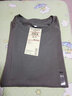 MUJI MUJI 女式 新疆棉珠地网眼编织 七分袖T恤 W9AB750 灰色 XS-S 实拍图