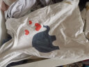 博睿恩（Pureborn）婴儿背心清凉无袖男女宝宝纯棉上衣夏季薄款衣服儿童打底衫 本白-爱心小象 100cm 2-3岁 实拍图