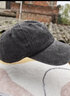 目丸帽子男潮软顶水洗牛仔棒球帽男显脸小秋季休闲百搭韩版鸭舌帽男款 深灰色 标准码 可调节 实拍图