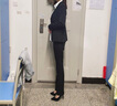 雅若美（yaruomei）小西装职业装女装套装工作服西服正装前台面试工装酒店ol通勤外套 黑色西装+裤子 L码(建议100-110斤) 实拍图
