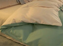 南极人（Nanjiren）被套单件单人150x200被罩2米春夏季磨毛被子罩纯色被单双人被芯套 浅绿+浅驼【亲肤柔软】 单被套220*240cm 实拍图