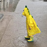 smally儿童雨衣男童女童小学生幼儿园全身防水上学男孩宝宝加厚卡通雨披 樱花粉独角兽 S（建议身高80-95cm） 实拍图