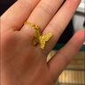 六桂福珠宝蝴蝶黄金吊坠足金999女送女友生日礼物 品牌礼盒 1.75g【单吊坠不含链】 实拍图