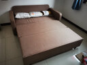 欧荷家具多功能沙发床可伸缩折叠两用小沙发北欧小户型布艺沙发储物双人床 1.7米三面乳胶豪华储物款 实拍图