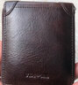 WILLIAMPOLO英皇保罗钱包男短款皮夹牛皮驾驶证套时尚钱夹多卡位证件包卡包 深咖色 敞口款 礼盒装 实拍图