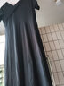 AMII女装2025法式赫本风气质黑色连衣裙女新款V领a字裙修身 黑色 2XL (175) 实拍图