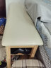 木叶私语（MUYESIYU）【顺丰发货】实木换鞋凳门口家用进门收纳鞋柜入户可坐鞋凳式鞋柜 二层软包-原木色（120*30*42CM） 实拍图