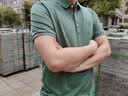 罗蒙凉感冰丝短袖t恤衫男士夏季新款翻领POLO高端上衣半袖爸爸送父亲 中灰 【单件装】 M (170) （适合115-130斤） 实拍图