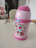 象印儿童保温杯家用吸管杯不锈钢进口保温水杯旅行壶小朋友节日礼物 粉色 双盖 450ml 实拍图