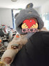 卡度熊（KADUXIONG） 婴儿帽子秋冬款宝宝冬季可爱超萌套头帽女幼儿儿童护耳帽男童冬 兔耳朵蓝色 5个月-3岁（头围45-50cm） 实拍图