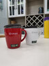 阿司倍鹭（ASVEL）创意咖啡杯马克杯保冷保温杯带盖水杯不锈钢办公室水杯女情侣杯子 红色 330ml 实拍图