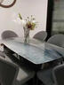 百裕达奢石岩板餐桌椅长方形彩晶石大理石桌子轻奢微晶石家用超晶石饭桌 120cm 单桌（颜色联系客服） 实拍图
