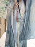 十三余小豆蔻儿[云上流岚]夏季清冷双层大袖衫长衫印花套装汉服女 长衫 现货 XL 实拍图